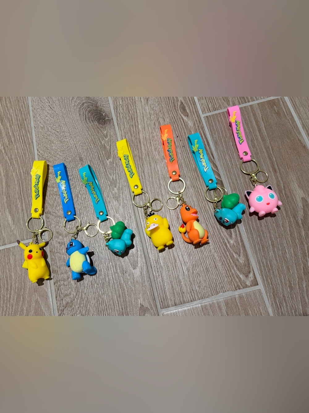 Pokémon Kids Keychain Set – Colorful Character Straps